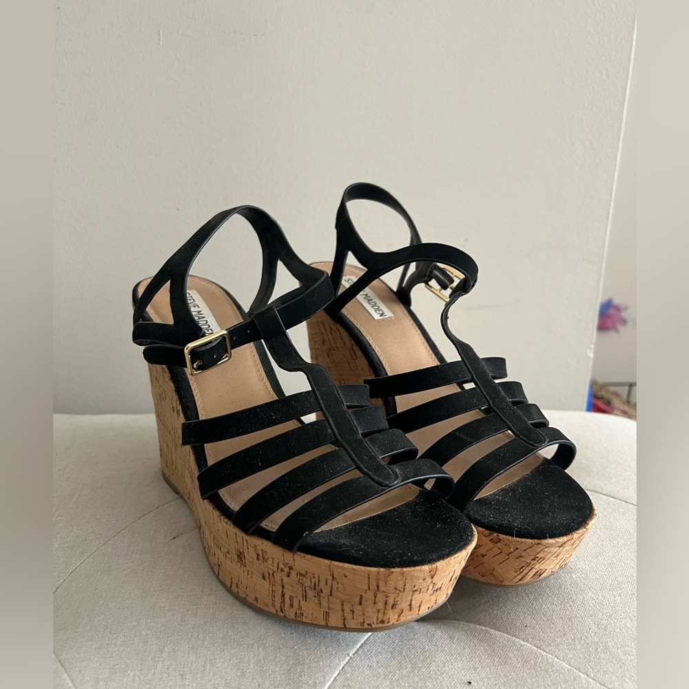 Steve Madden shoes | Steve Madden black wedges